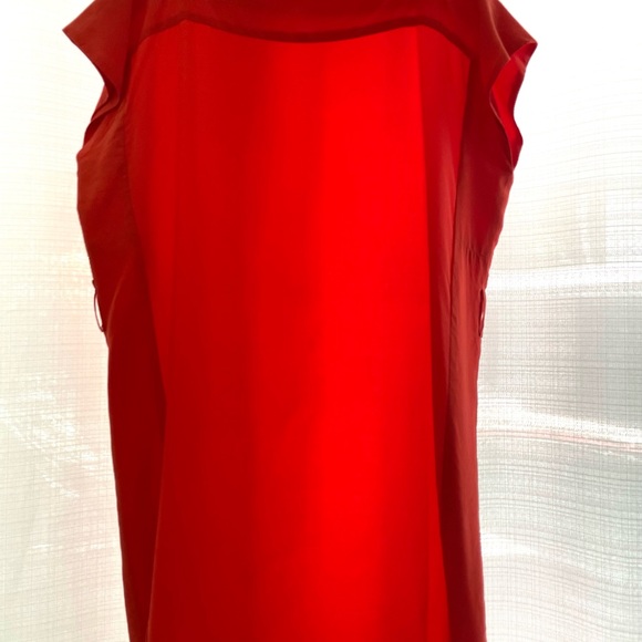 Alex + Alex Orange Silk Shift Dress - Picture 2 of 9